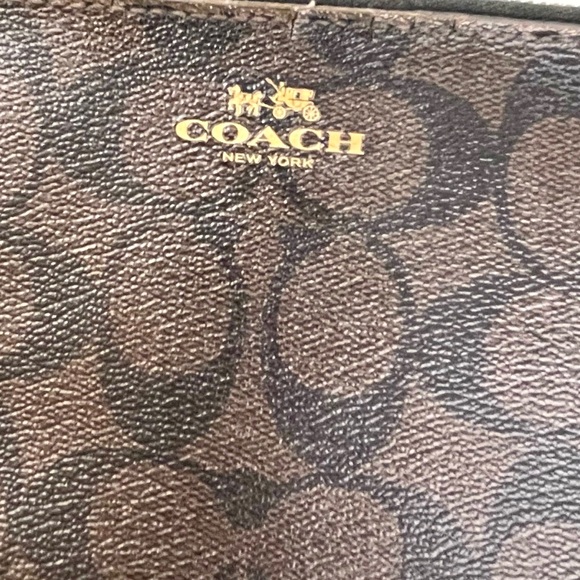 ❤️ Vintage Coach Double Zip Continental Wallet in Signature Canvas - Picture 11 of 12